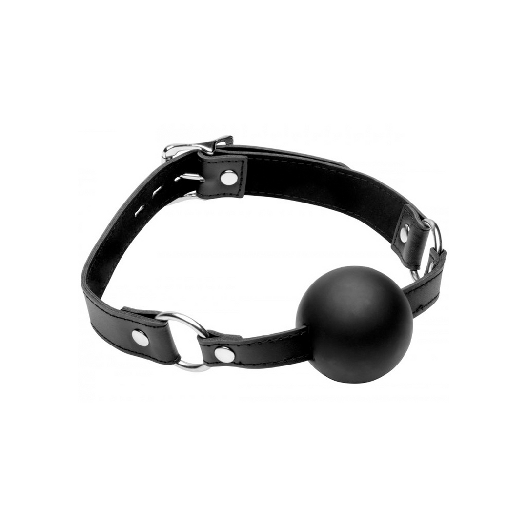 Ballknebel XL aus Silikon Schwarz Ø 5,1 cm