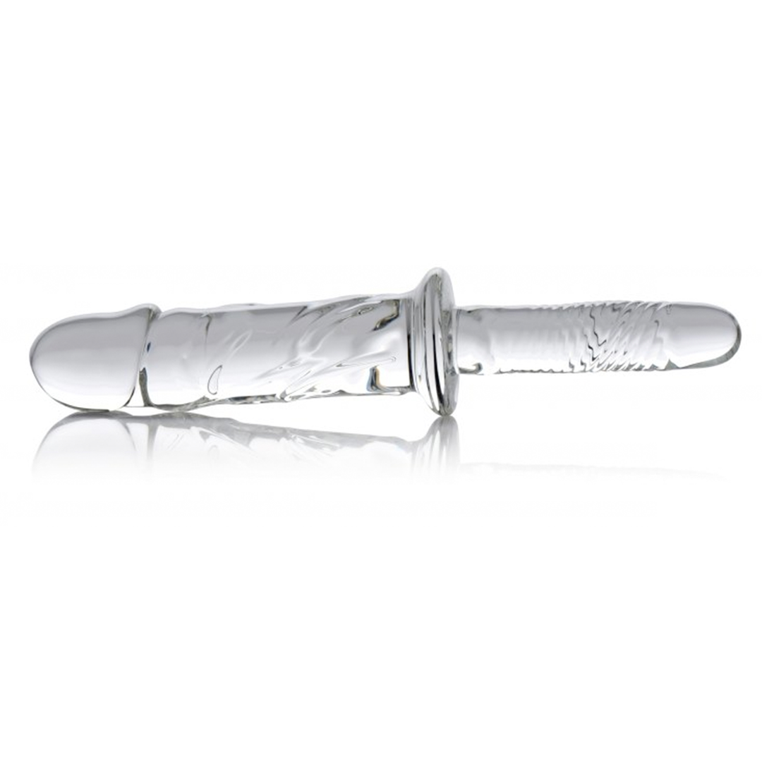 Dildo Brutus aus Glas Durchsichtig