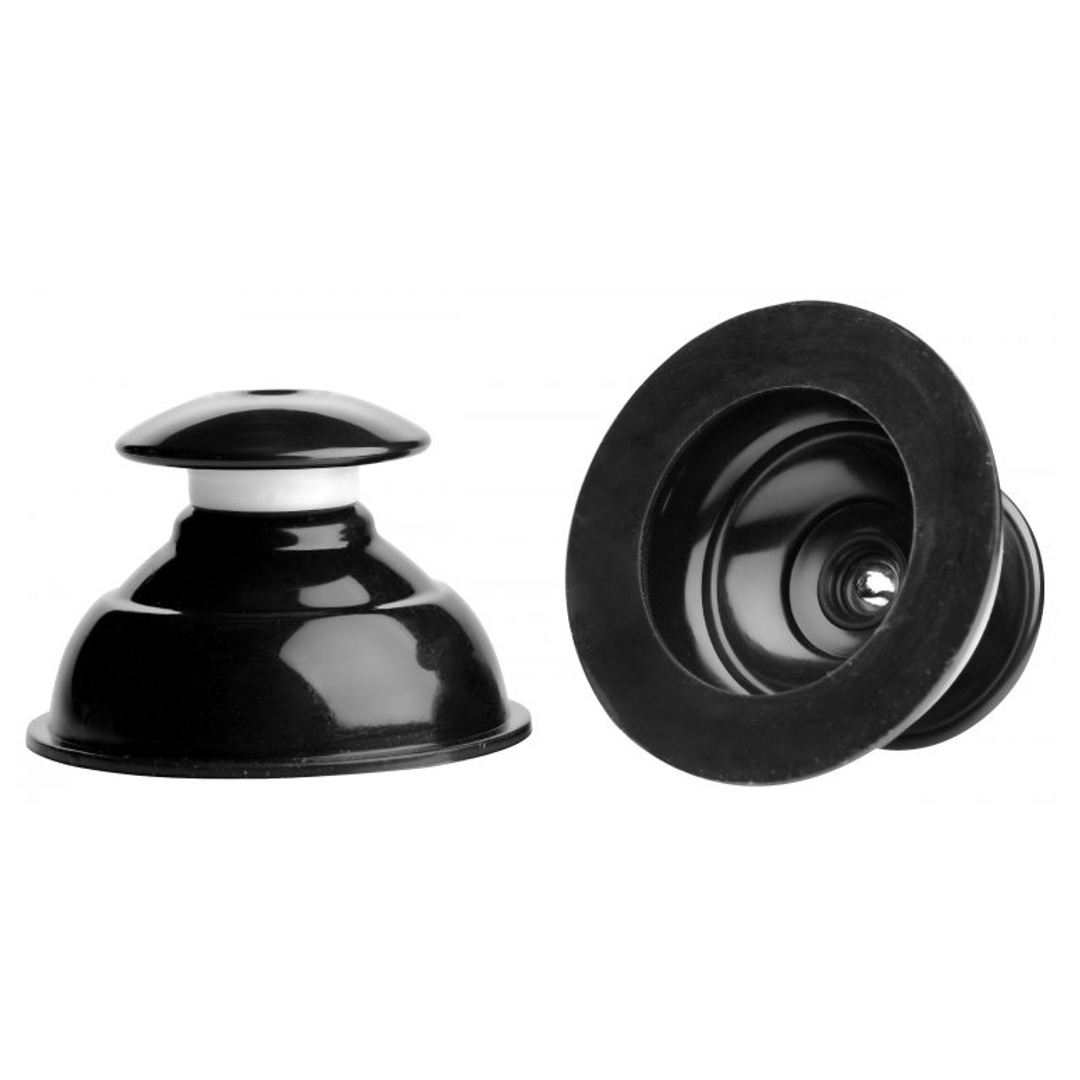 Nippelsauger Plunger mit Saugnapf Schwarz 4,4 cm