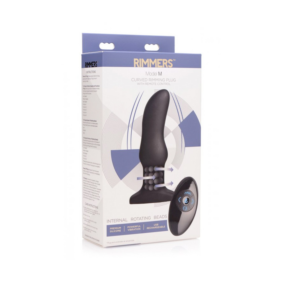 Analplug Modell M gebogen Schwarz 14,7 cm