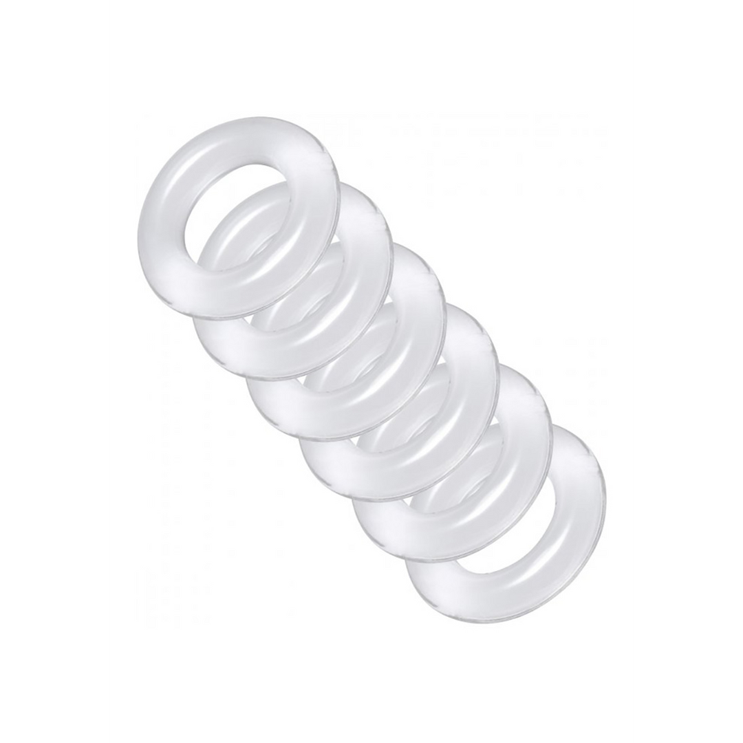 Hodenstretcher-Set Ring Master verstellbar Weiß 2,5 x Ø 2,5 cm