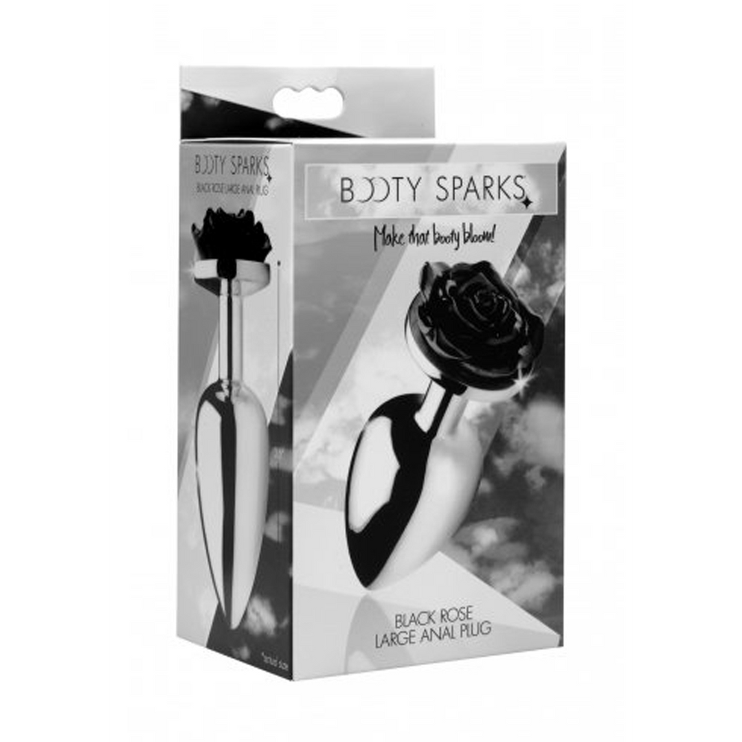 Analplug Rose Schwarz 7,6 cm