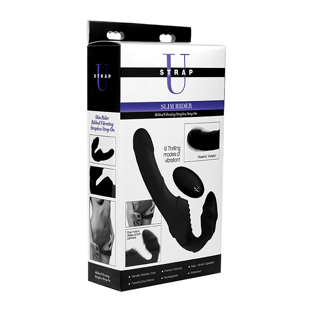 Strap-on Pro Rider ohne Gurt mit Vibration und Fernbedienung Schwarz 12,7 x Ø 3,8 cm