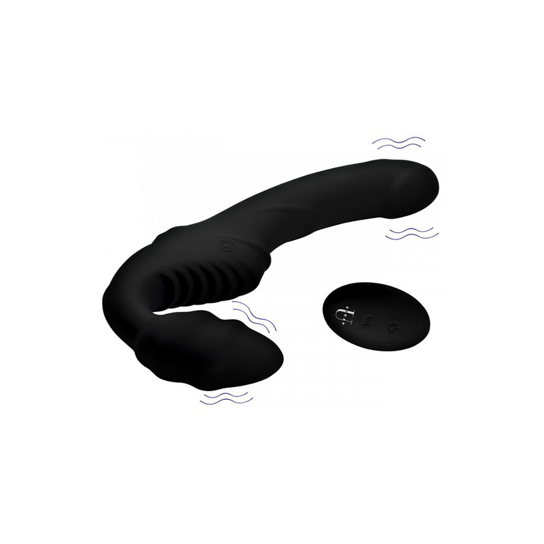 Strap-on Pro Rider ohne Gurt mit Vibration und Fernbedienung Schwarz 12,7 x Ø 3,8 cm