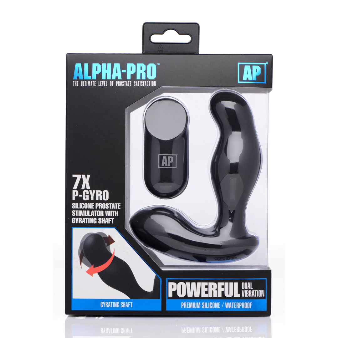 Prostata-Stimulator P-Gyro rotierend mit 7 Geschwindigkeiten Schwarz 9 x Ø 3 cm