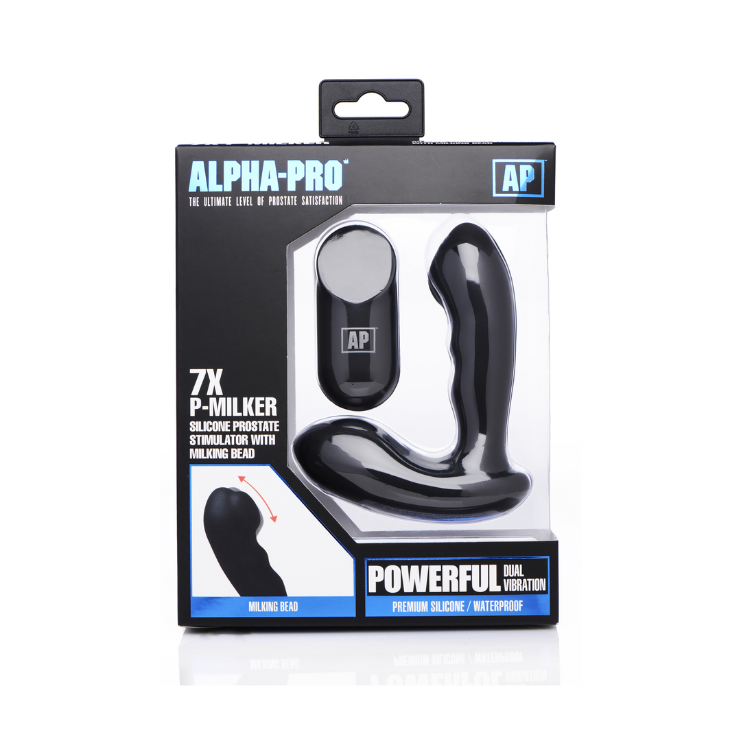 Prostata-Stimulator P-Milker mit 7 Geschwindigkeiten Schwarz 9,6 cm
