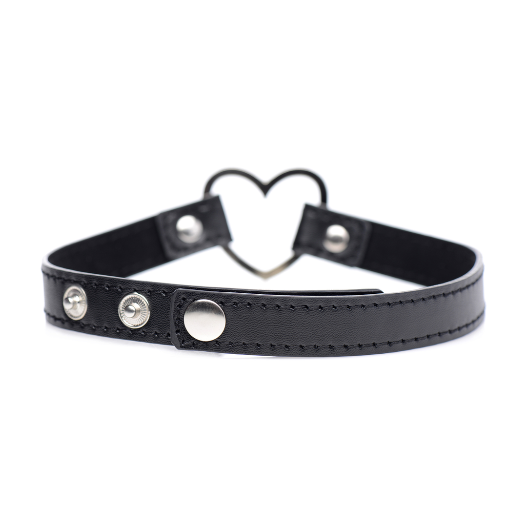 Halskette Dunkles Herz Choker Schwarz 44 cm