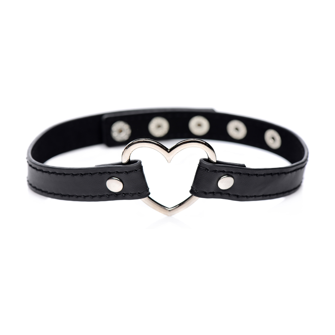 Halskette Dunkles Herz Choker Schwarz 44 cm