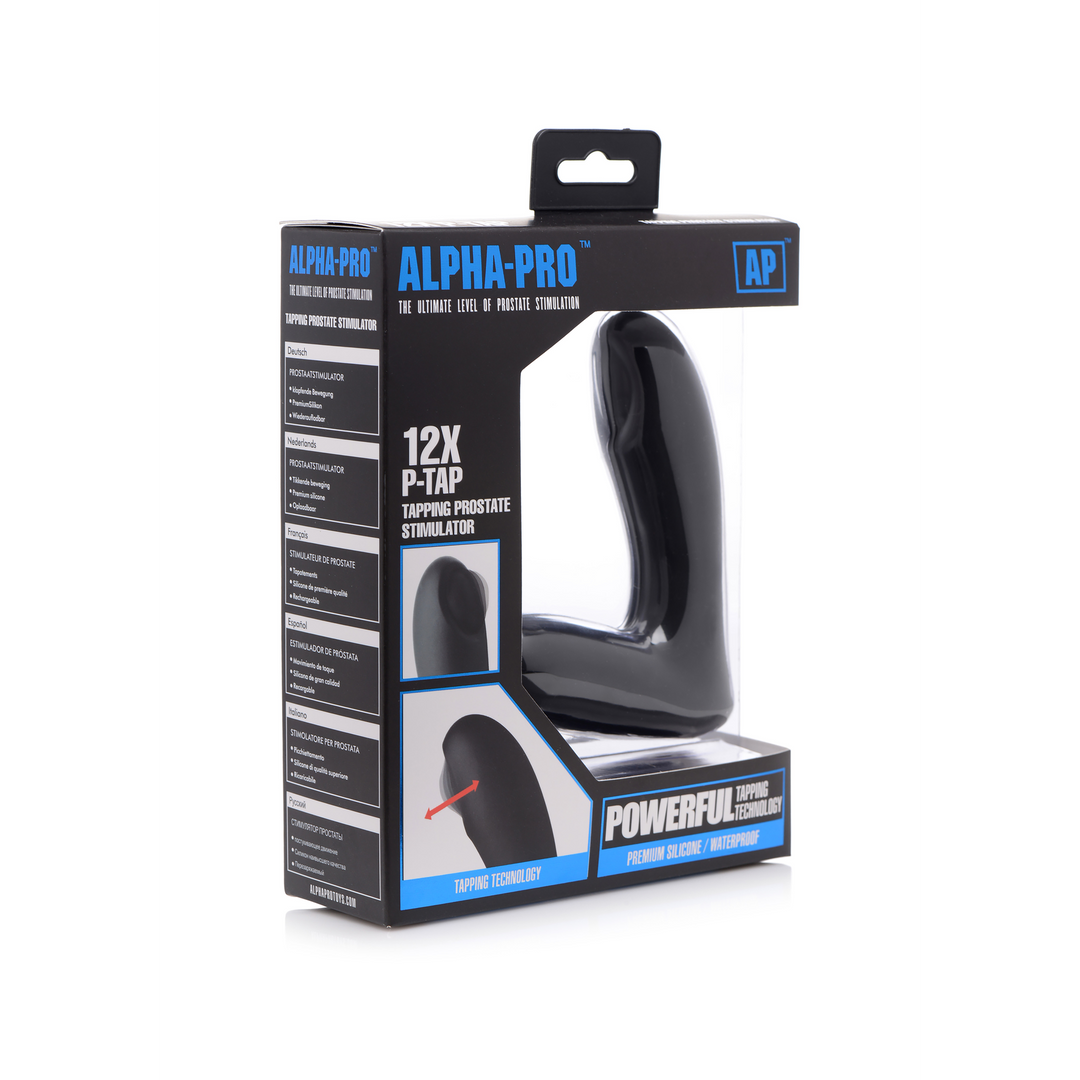 Prostata-Stimulator P-Pulse mit Klopffunktion und 12 Geschwindigkeiten Schwarz 9,3 cm