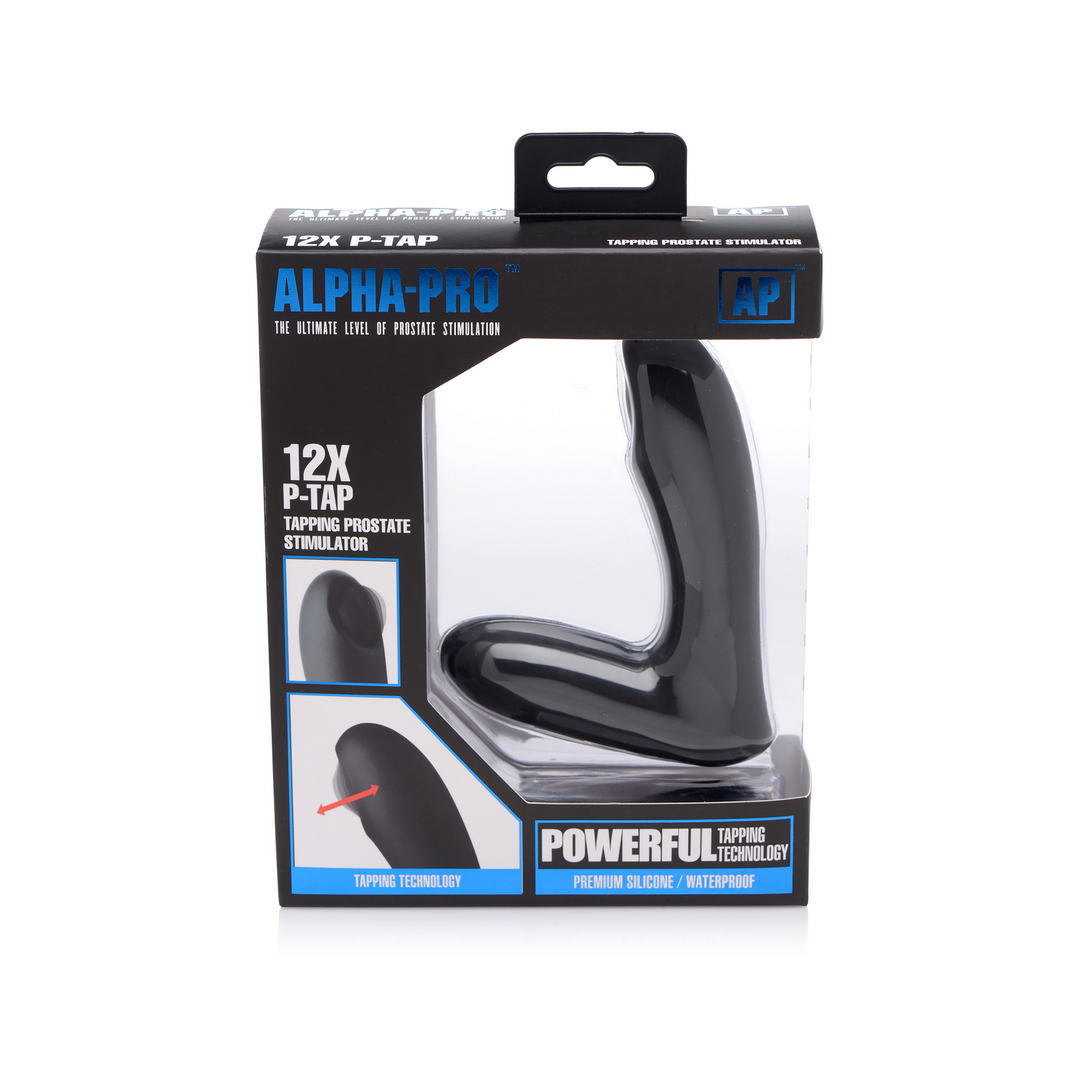 Prostata-Stimulator P-Pulse mit Klopffunktion und 12 Geschwindigkeiten Schwarz 9,3 cm