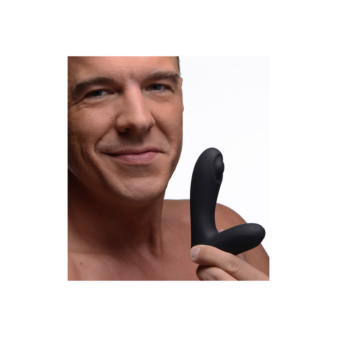 Prostata-Stimulator P-Pulse mit Klopffunktion und 12 Geschwindigkeiten Schwarz 9,3 cm