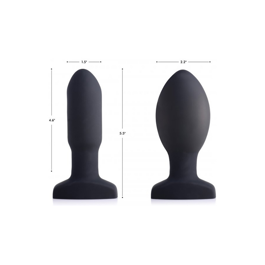 Analplug aufblasbar vibrierend Silikon Schwarz 11,8 cm