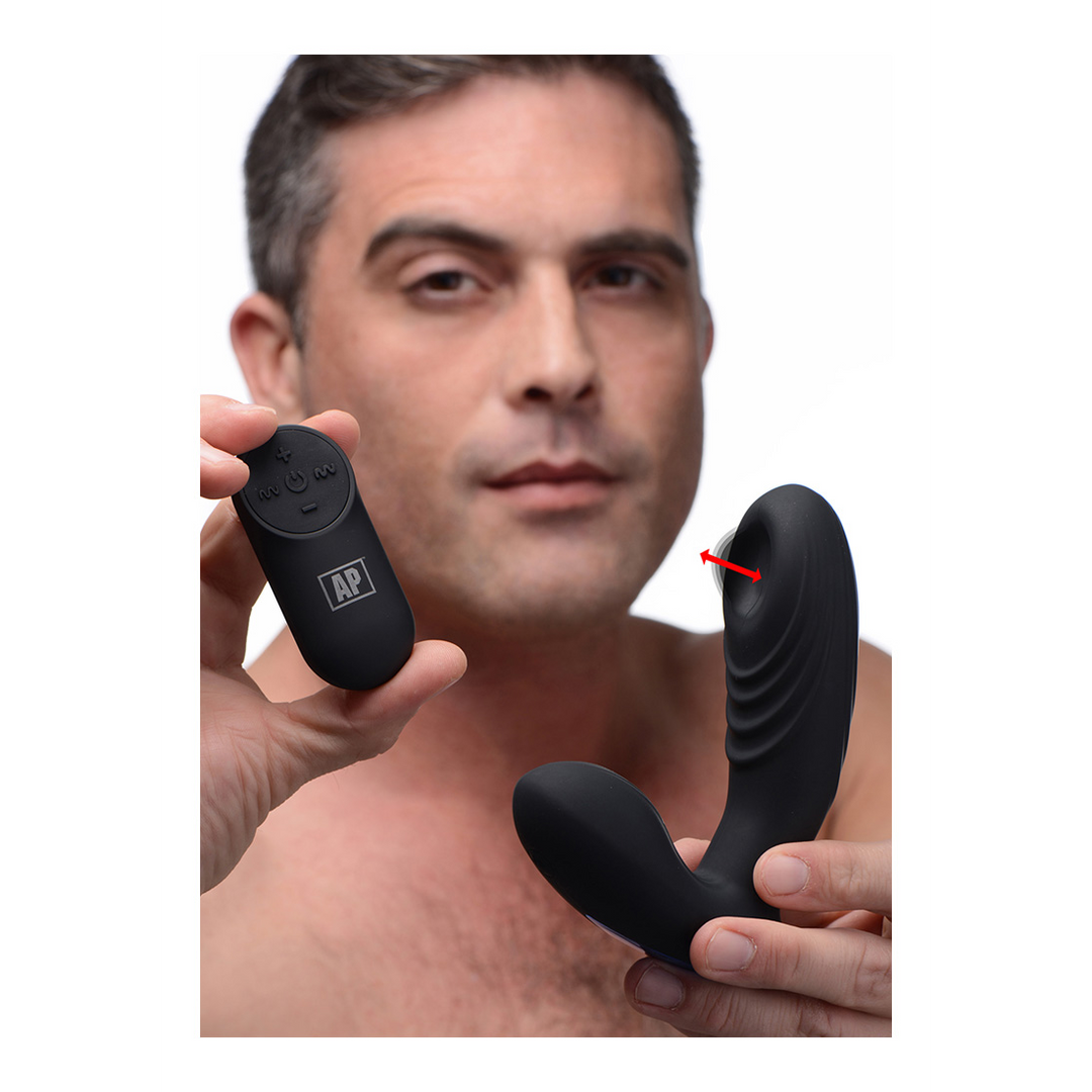 Prostata-Vibrator P-Thump mit Klopffunktion, Fernbedienung und 7 Geschwindigkeiten Schwarz 11,2 cm