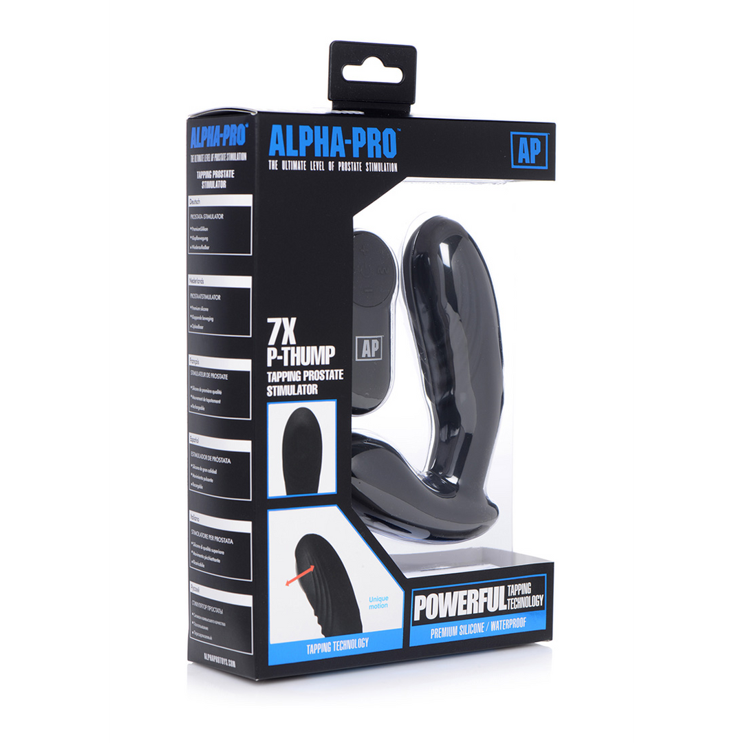 Prostata-Vibrator P-Thump mit Klopffunktion, Fernbedienung und 7 Geschwindigkeiten Schwarz 11,2 cm