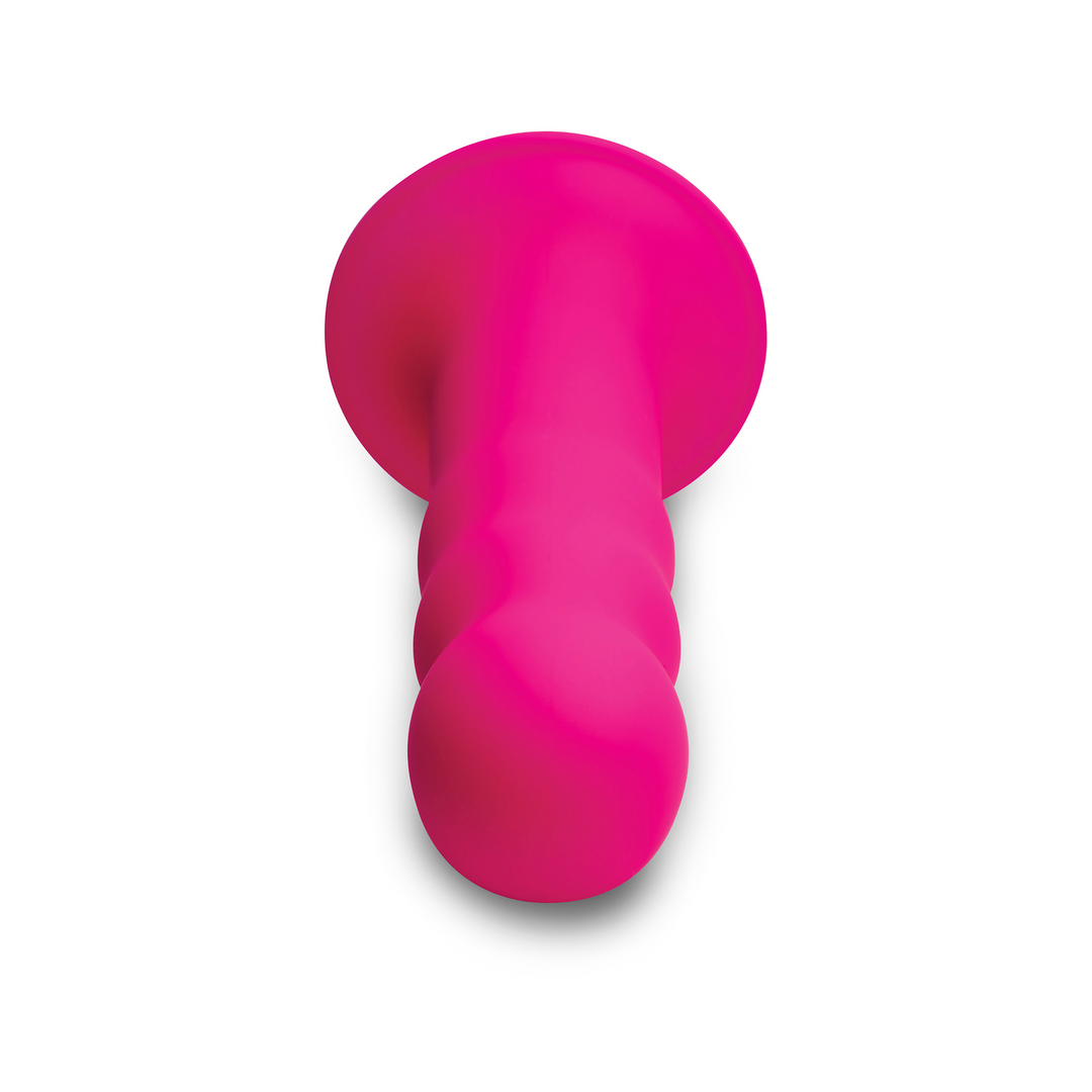 Dildo gewellt quetschbar Pink 16,2 cm