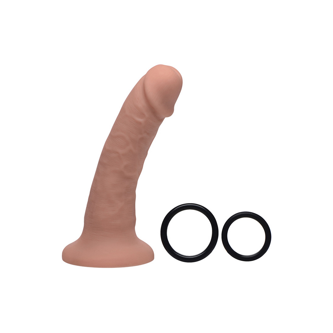 Dildo Verführer Silikon mit Gurt Hautfarbe 15,3 cm