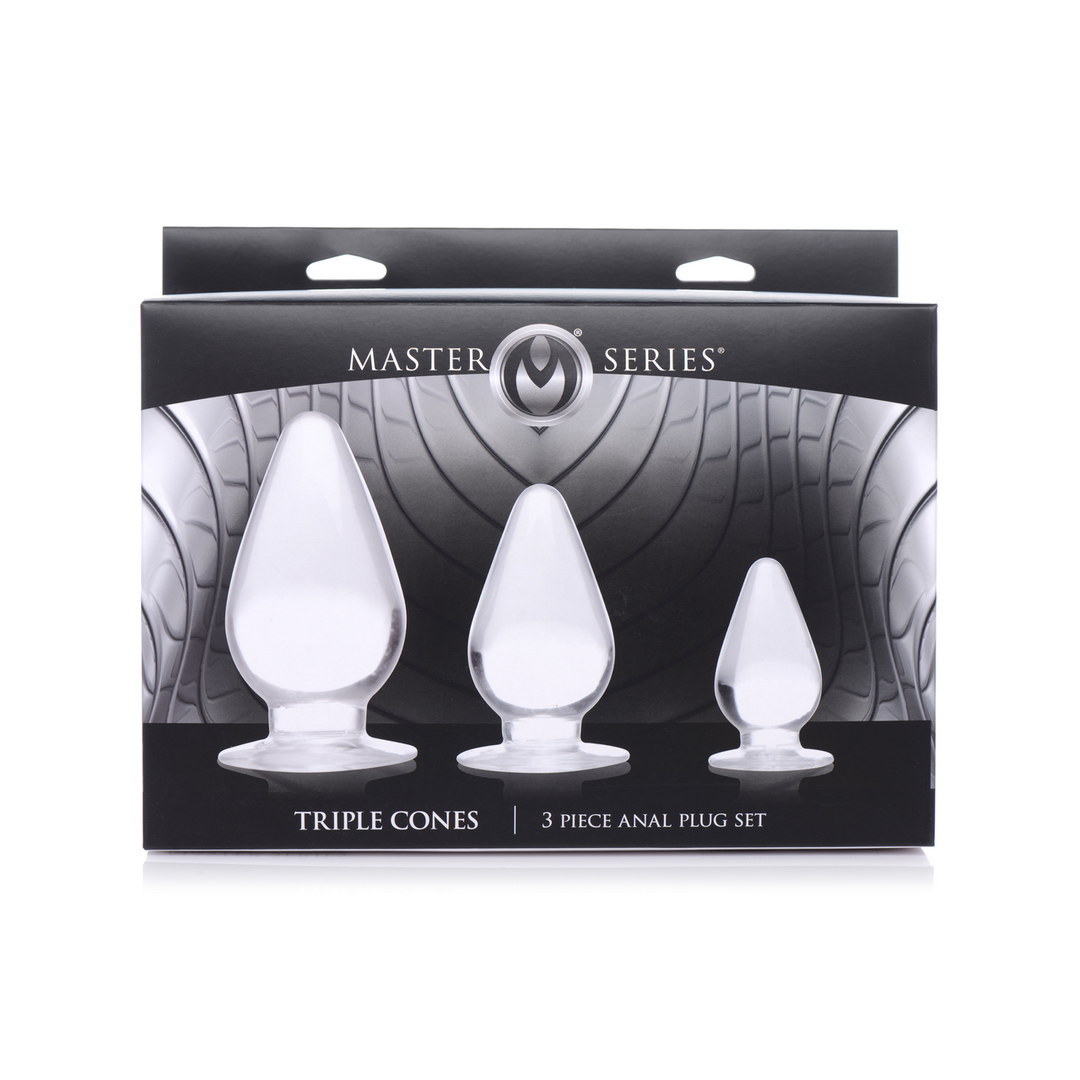 Analplug-Set Triple Cones 3 Teile Schwarz