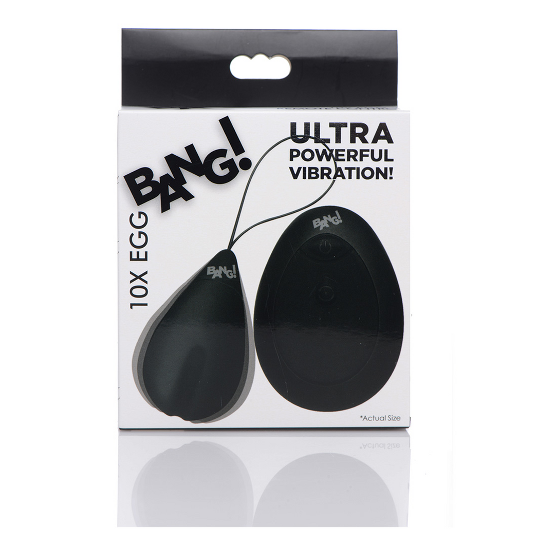 Vibro-Ei Silikon mit 10 Geschwindigkeiten Schwarz 6,2 cm