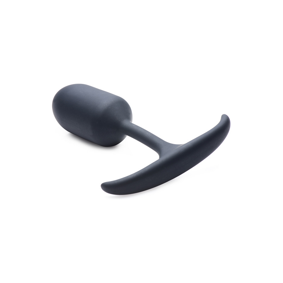 Analplug Premium Silikon mit Gewicht Schwarz