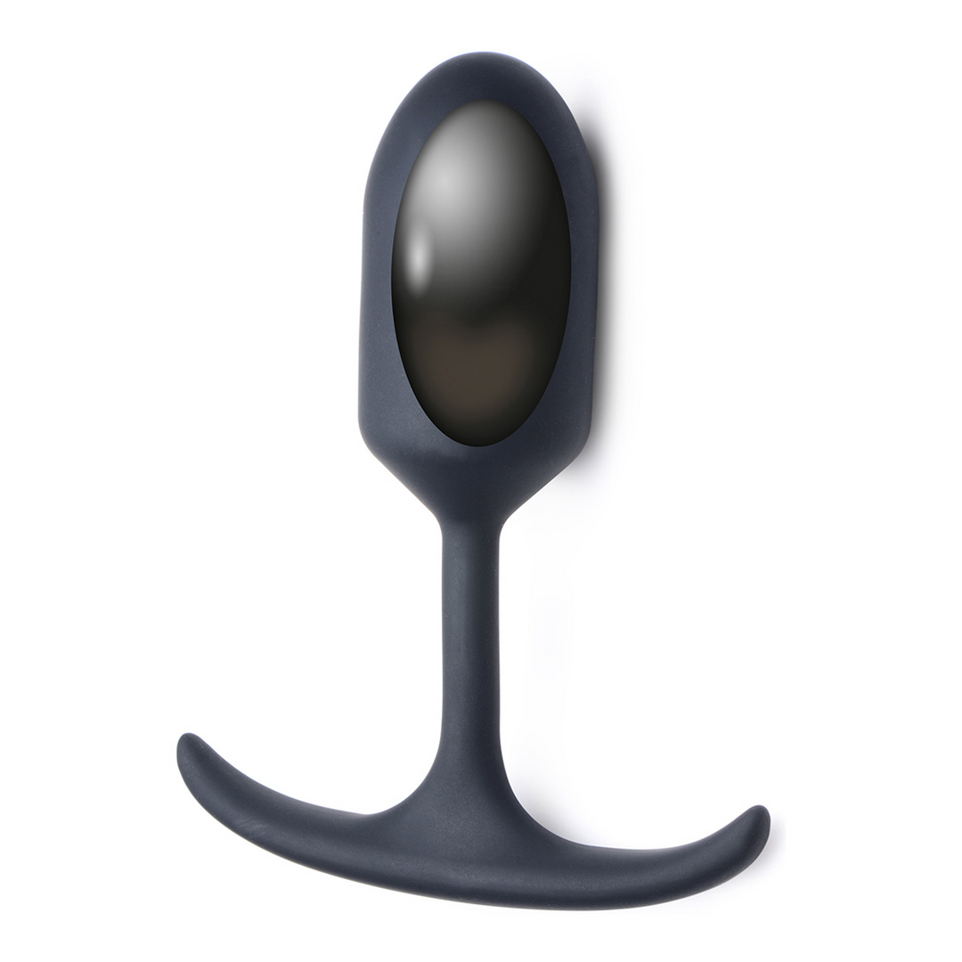 Analplug Premium Silikon mit Gewicht Schwarz