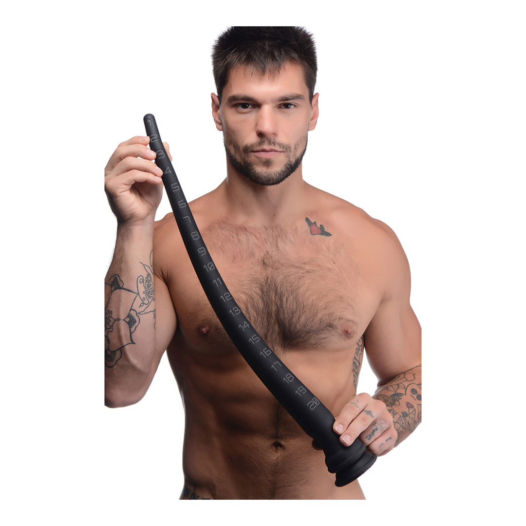 Dildo der Lange mit Struktur Silikon 55,9 x Ø 4,5 cm