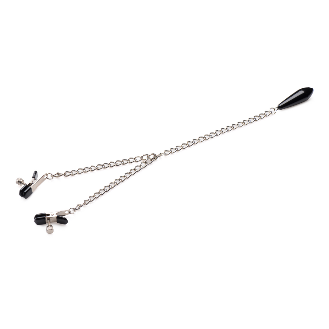Nippelklemmen Titty Taunter mit gewichteter Perle Silber