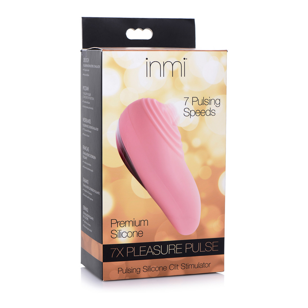 Auflegevibrator Pleasure Pulse pulsierend Silikon Pink 9,3 x Ø 4 cm