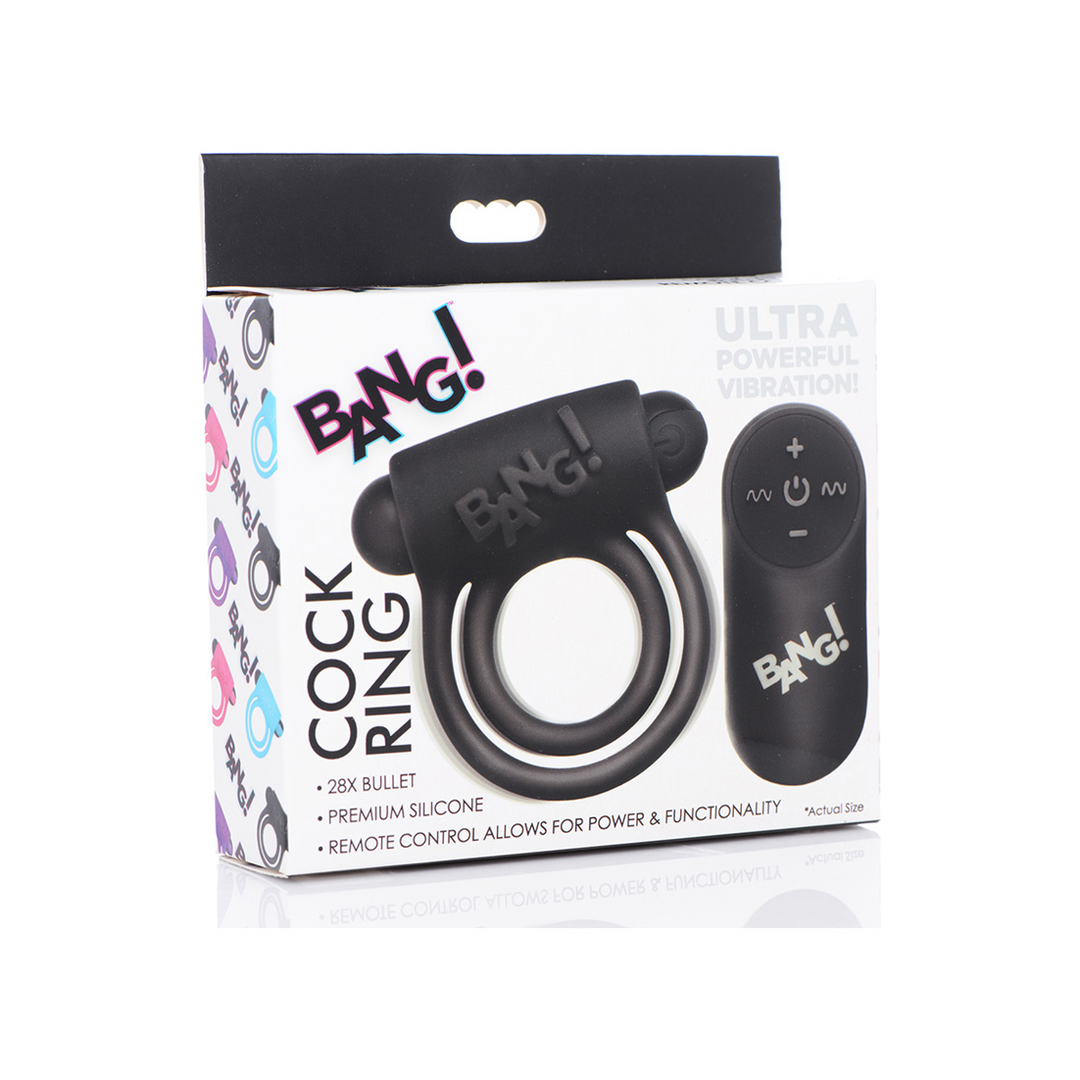 Penisring mit Bullet-Vibrator und Fernbedienung Silikon Schwarz