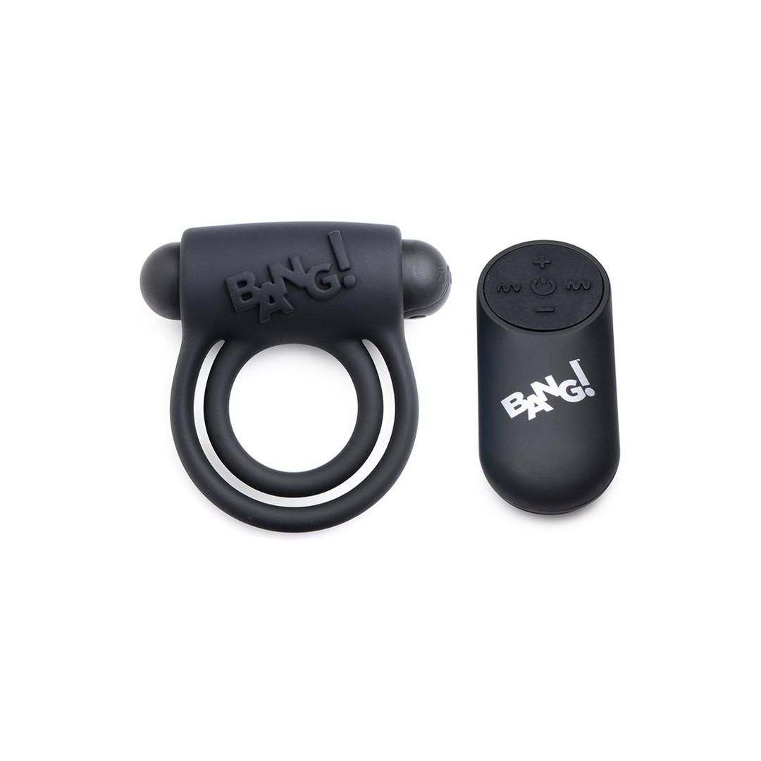 Penisring mit Bullet-Vibrator und Fernbedienung Silikon Schwarz