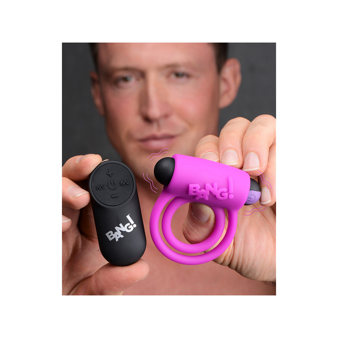 Penisring mit Bullet-Vibrator und Fernbedienung Silikon Schwarz