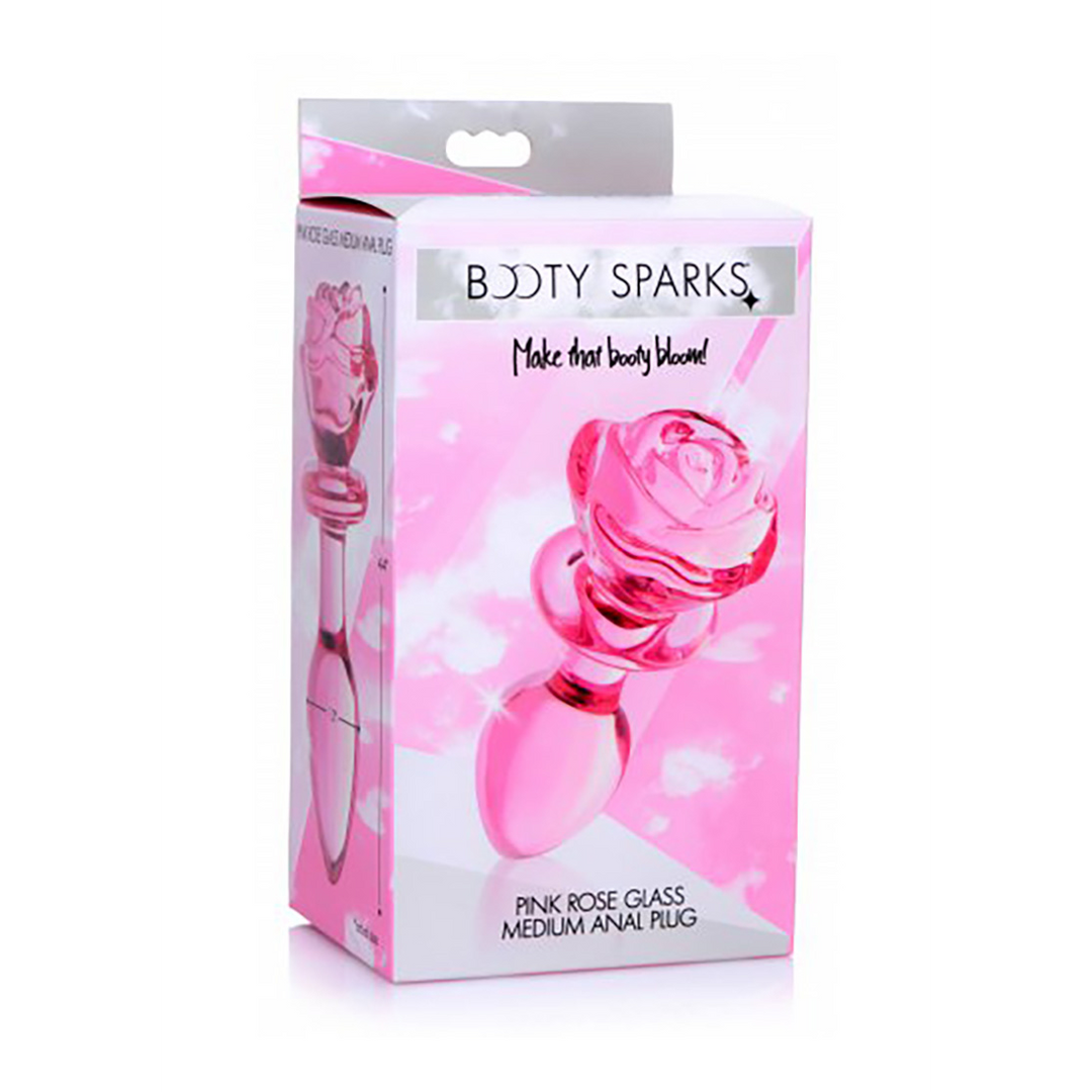 Analplug Rose Glas Pink
