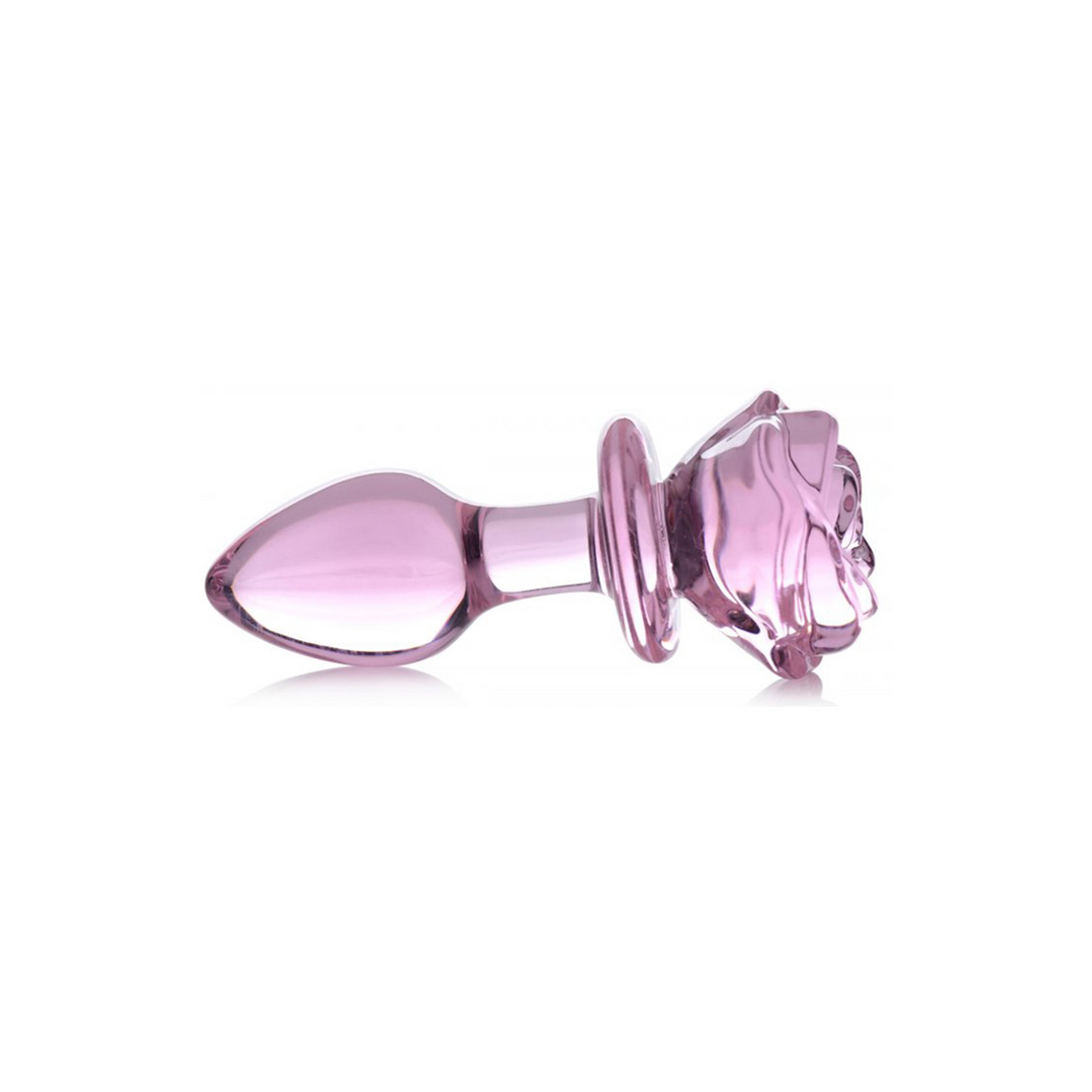 Analplug Rose Glas Pink