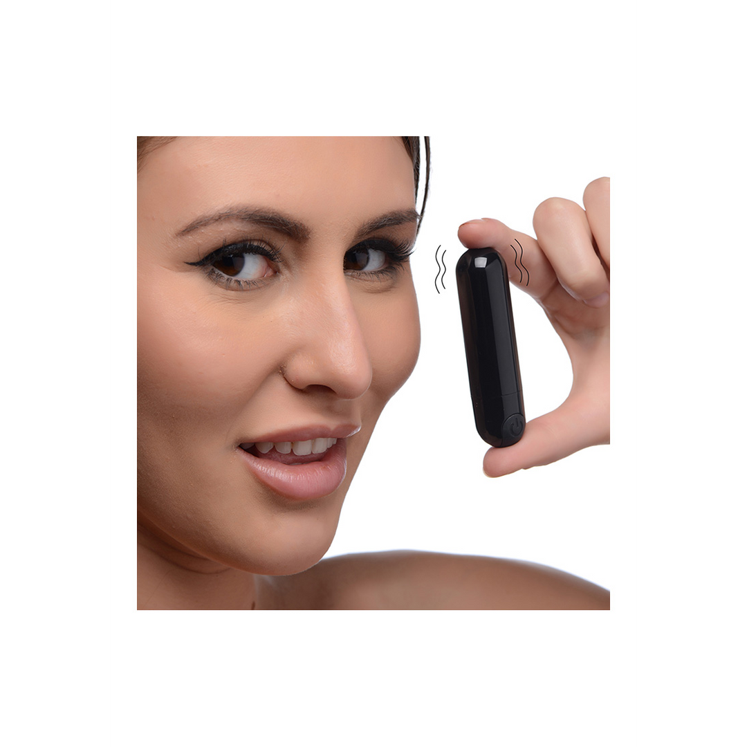 Vibrator Metallkugel mit 10 Geschwindigkeiten Schwarz 7,6 x Ø 2 cm