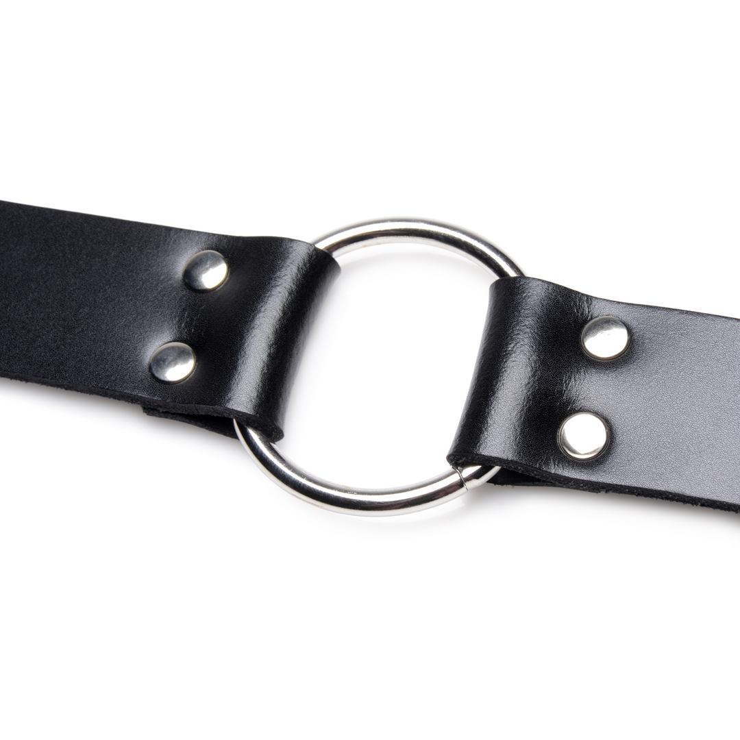 Dildo-Halter aus Leder Schwarz