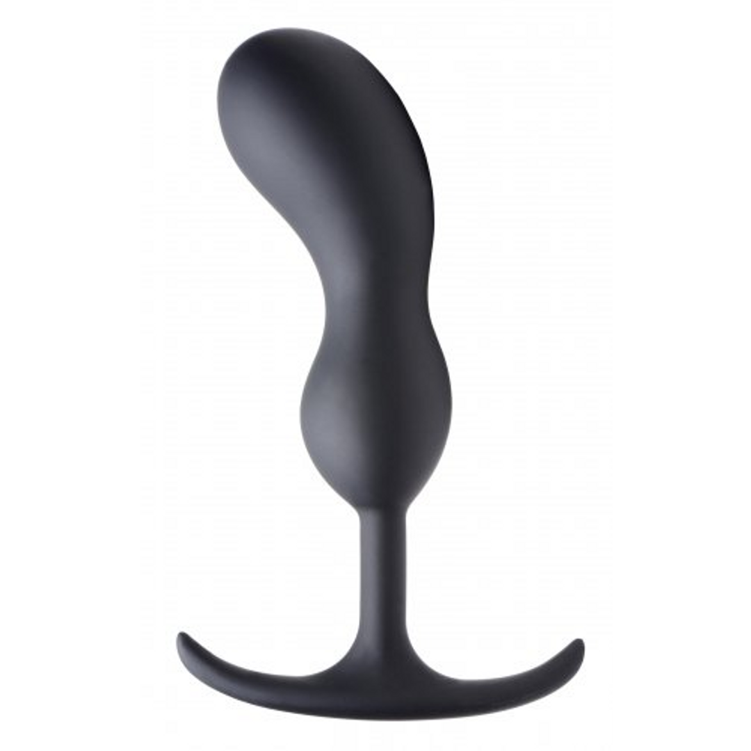 Prostata-Stimulator Premium Silikon mit Gewicht Schwarz