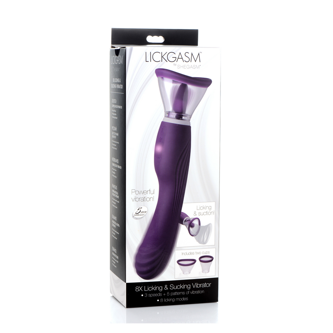 Vibrator Lickgasm leckend und saugend Violett 12,7 cm