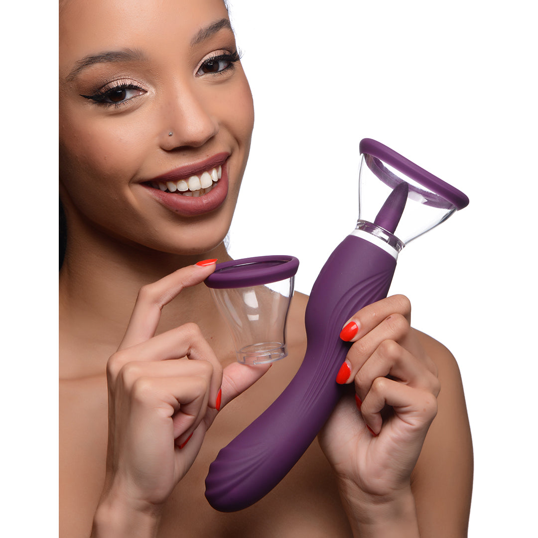 Vibrator Lickgasm leckend und saugend Violett 12,7 cm