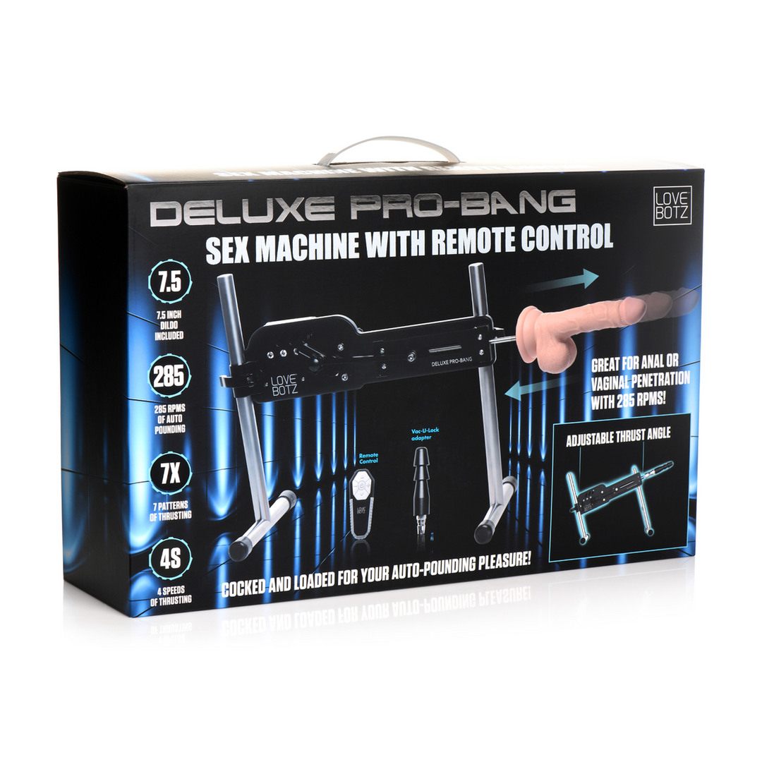 Sexmaschine Pro-Bang Deluxe mit Fernbedienung Schwarz 13,5 cm