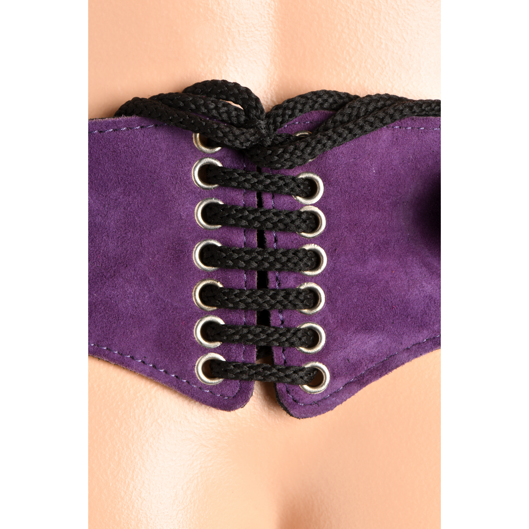Korsett-Gurt Bodice Deluxe Leder Pink