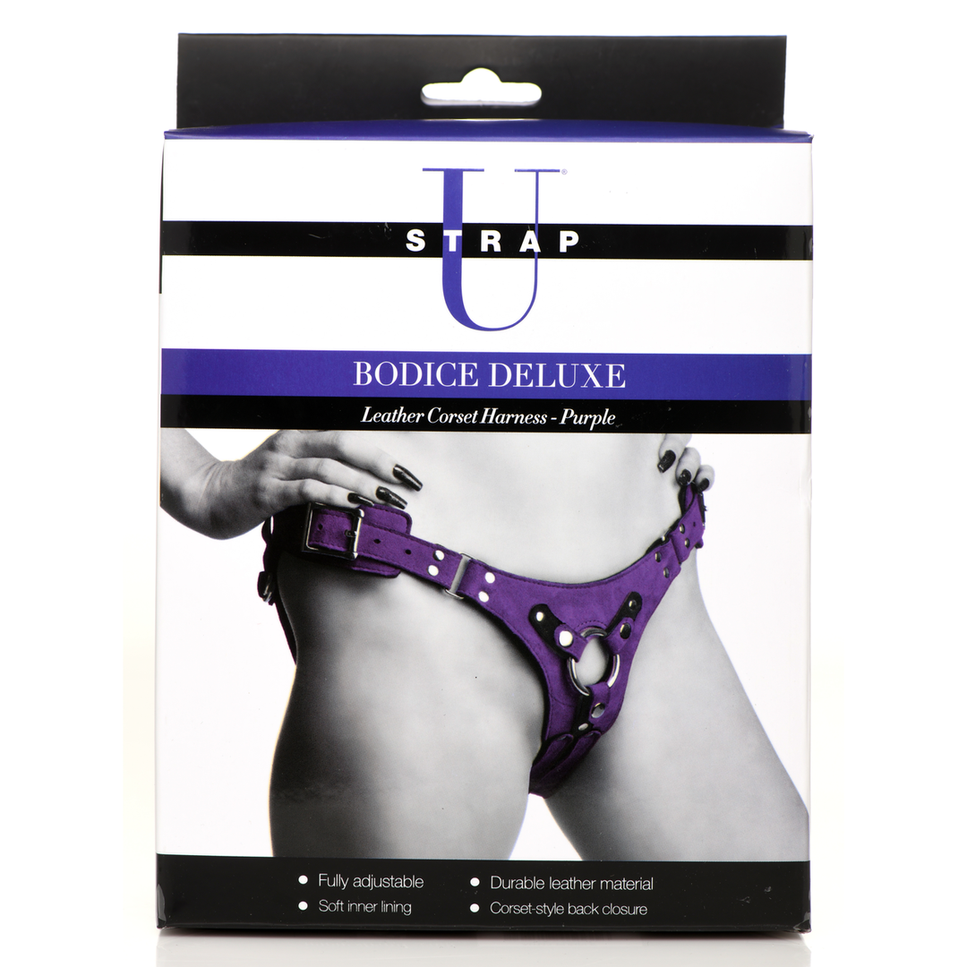 Korsett-Gurt Bodice Deluxe Leder Pink