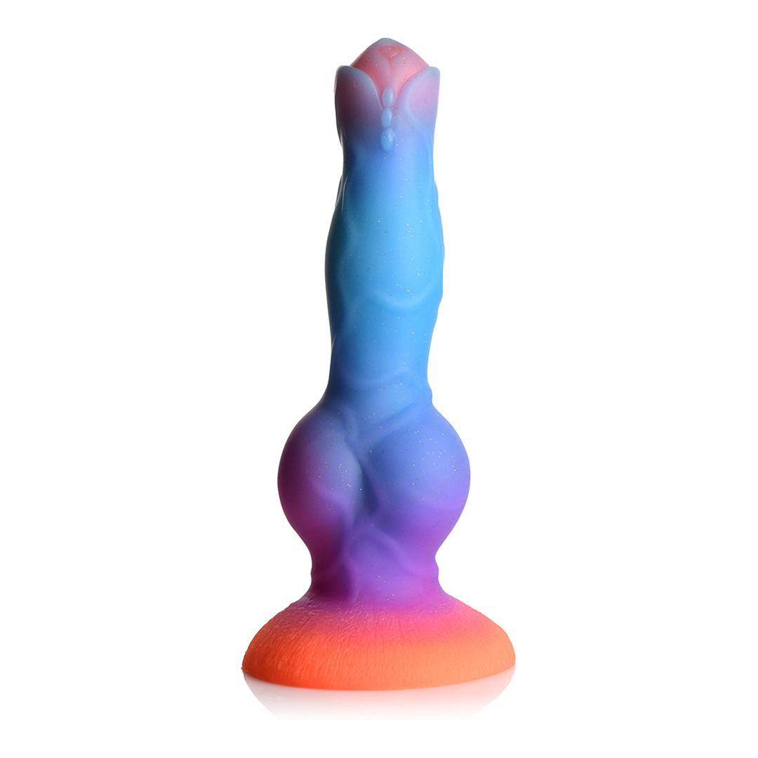 Dildo Alien nachtleuchtend Silikon Multicolor 19 cm