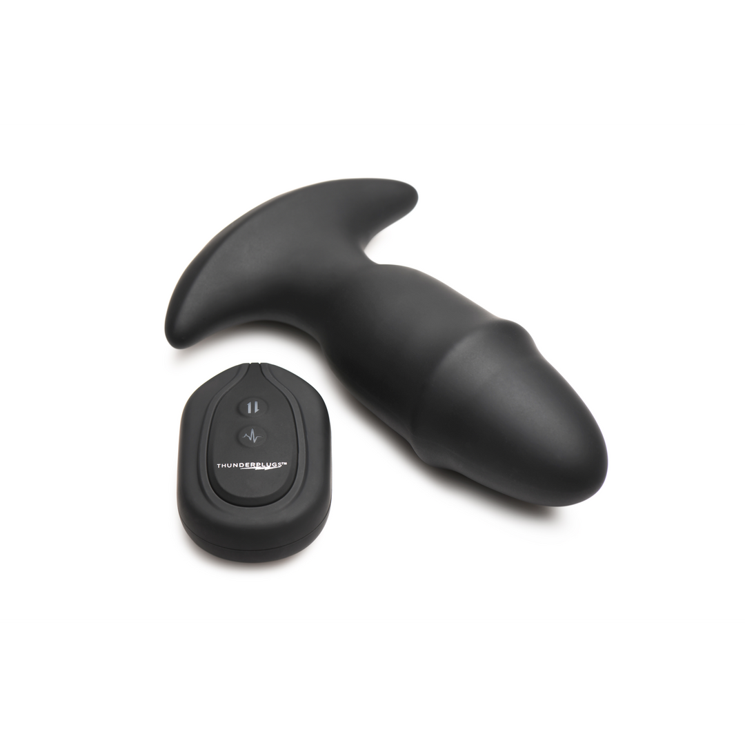 Analplug Butt Slider mit Gleitring Silikon Schwarz 10,4 x Ø 4 cm