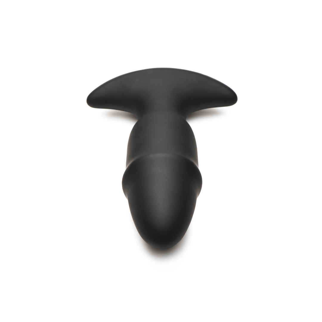 Analplug Butt Slider mit Gleitring Silikon Schwarz 10,4 x Ø 4 cm