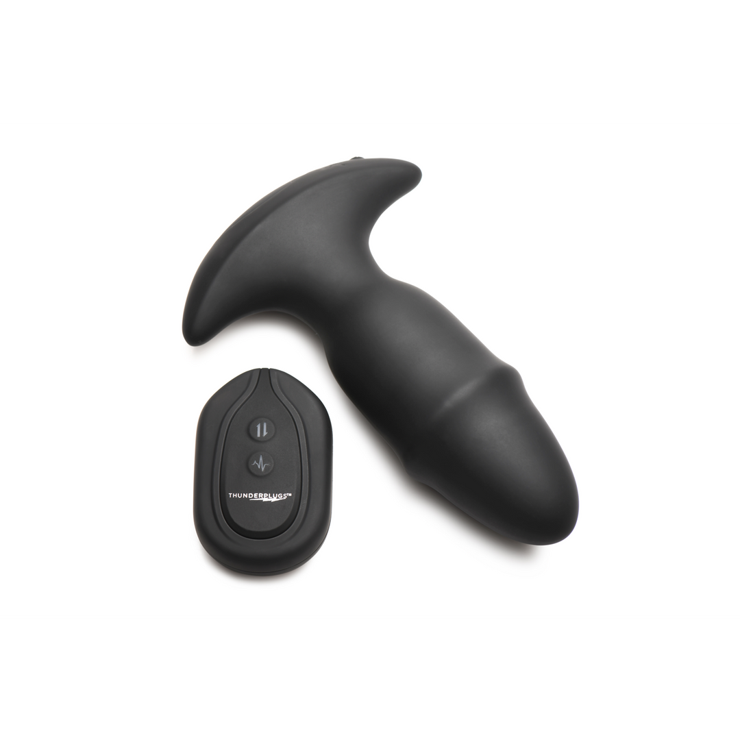 Analplug Butt Slider mit Gleitring Silikon Schwarz 10,4 x Ø 4 cm