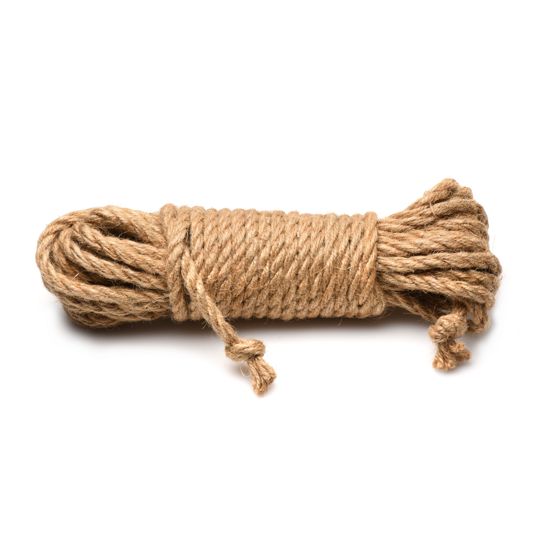Bondage-Seil Festgebunden Jute Braun