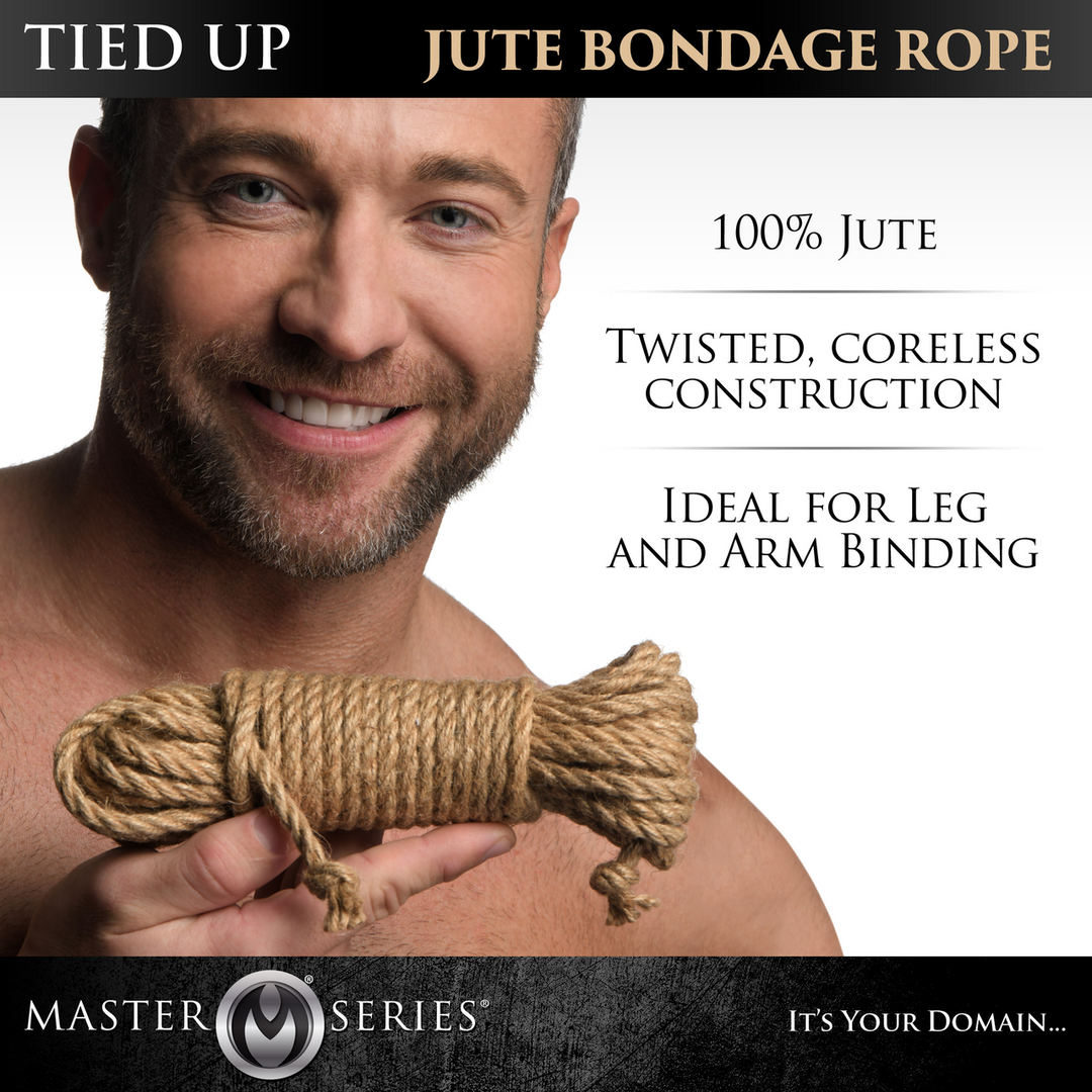Bondage-Seil Festgebunden Jute Braun