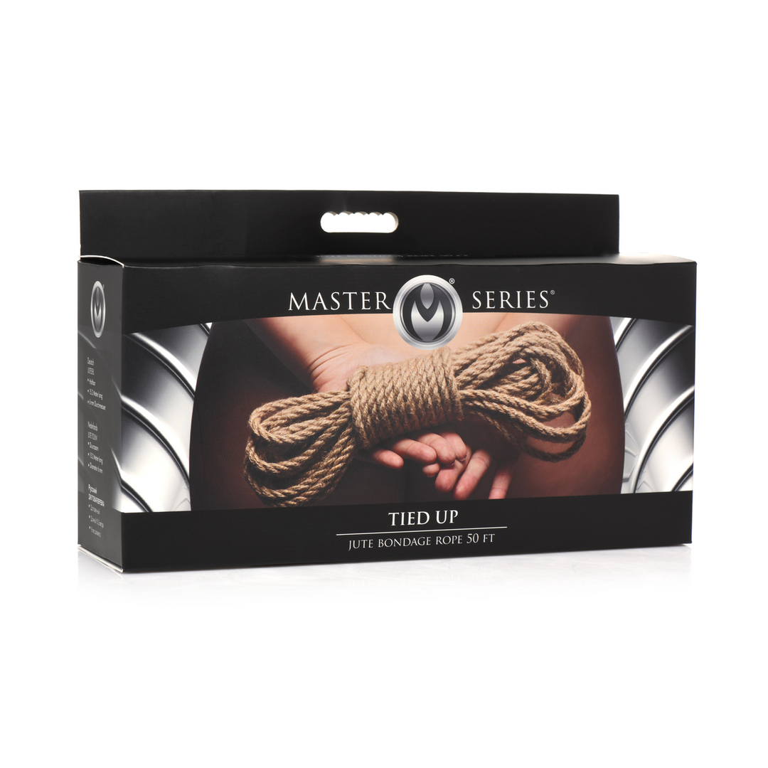 Bondage-Seil Festgebunden Jute Braun