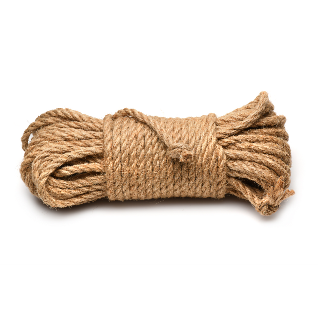 Bondage-Seil Festgebunden Jute Braun
