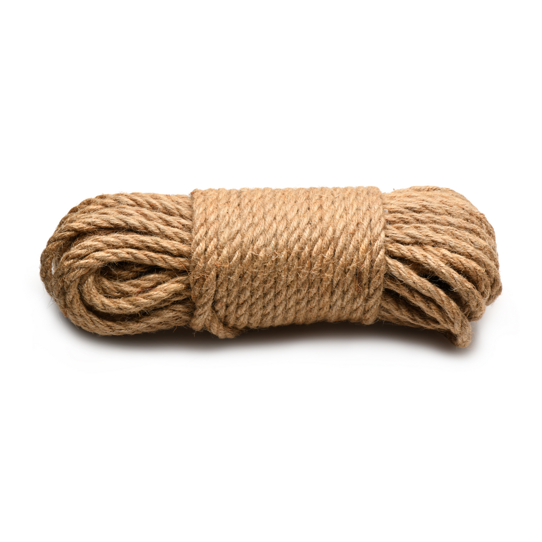 Bondage-Seil Festgebunden Jute Braun