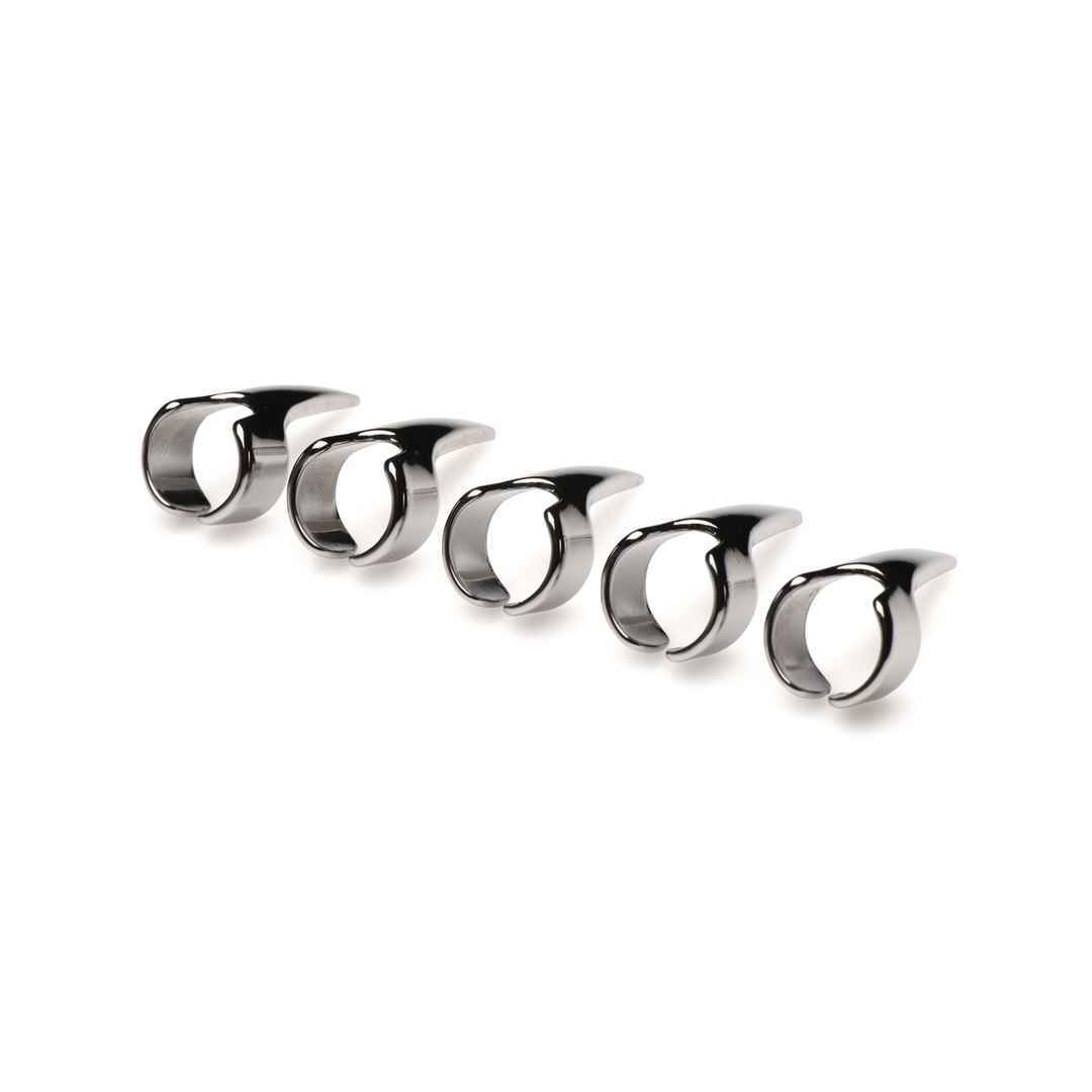 Sensation-Ringe Klaue 5 Stück Silber 7 x Ø 2 cm